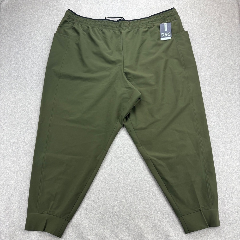 DSG Woven Jogger Pants Womens 3X Green Mid Rise Slim Fit Activewear Athleisure